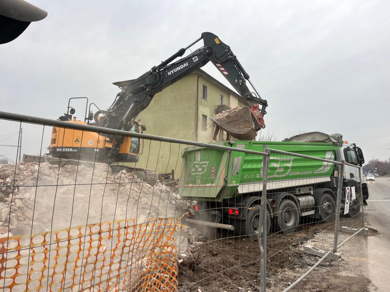 I lavori attualmente in corso alla stazione ferroviaria di Bozzolo