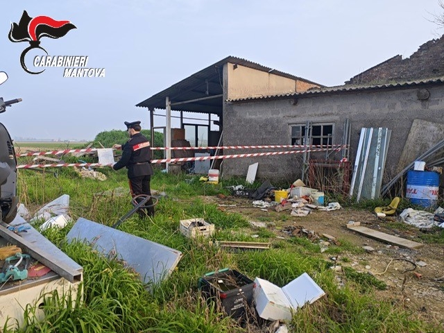 L'intervento dei carabinieri a Sustinente