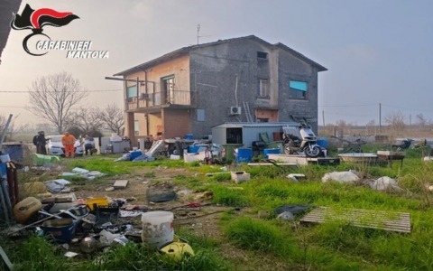 Discarica di rifiuti in giardino e tre cani in condizioni non idonee: scatta la denuncia