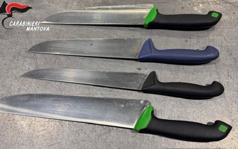 In giro con quattro grossi coltelli da cucina sull’auto: denunciato un 24enne
