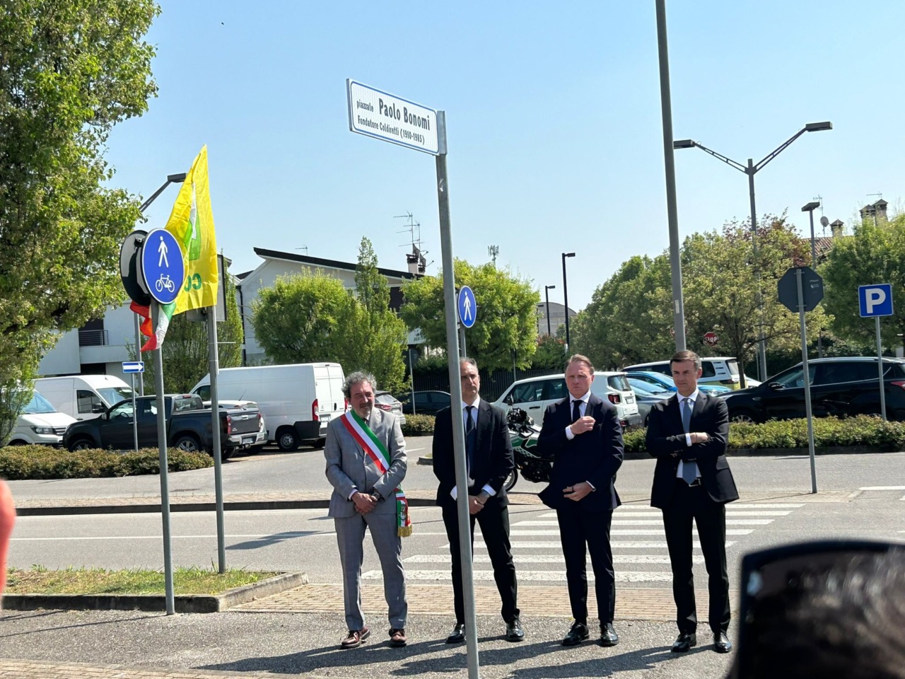Inaugurata a Borgo Virgilio la piazza dedicata a Paolo Bonomi: un omaggio al fondatore di Coldiretti
