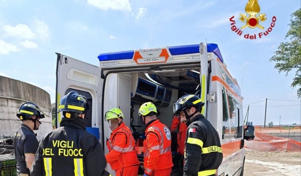 Infortunio sul lavoro a Moglia: operaio 37enne cade in una vasca di contenimento dopo un volo di tre metri