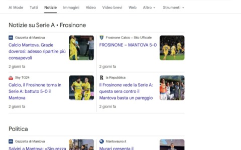 Novità: aggiungi Prima Mantova fra le tue “Fonti preferite” in Google