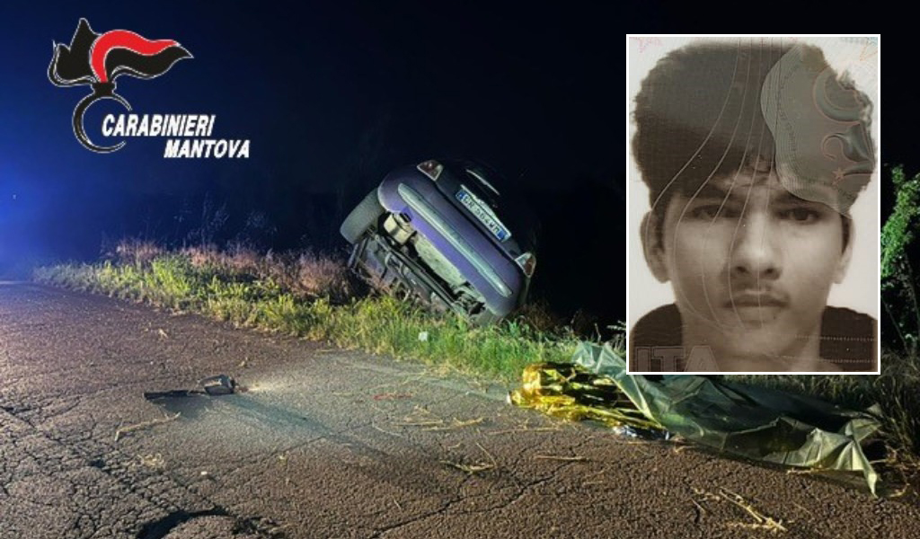 Incidente mortale nella notte a Roverbella: auto esce di strada, la vittima è un minorenne