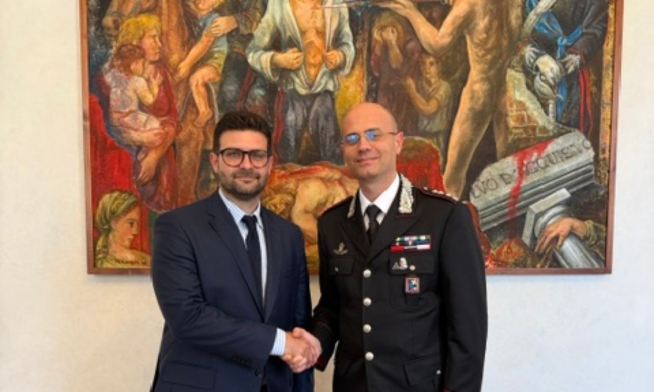 Il nuovo sindaco Andrea Murari in visita al Comando Provinciale dell’Arma dei Carabinieri