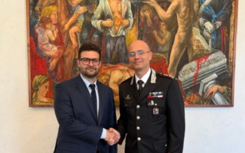 Il nuovo sindaco Andrea Murari in visita al Comando Provinciale dell’Arma dei Carabinieri