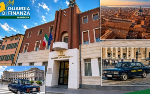 Le leggendarie auto da inseguimento della Guardia di Finanza sfrecciano a Mantova per la Mille Miglia 2026