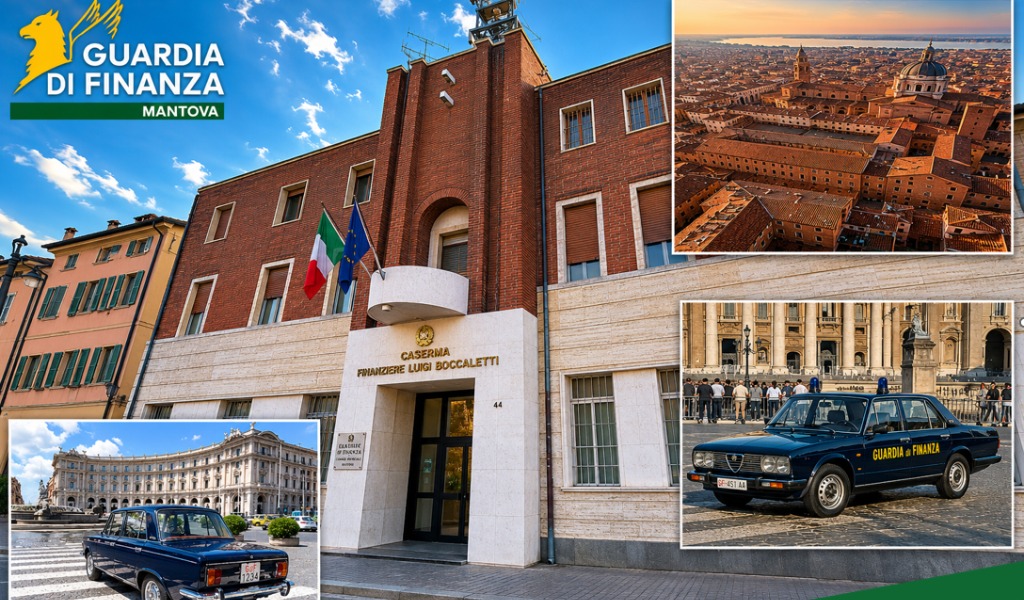 Le leggendarie auto da inseguimento della Guardia di Finanza sfrecciano a Mantova per la Mille Miglia 2026