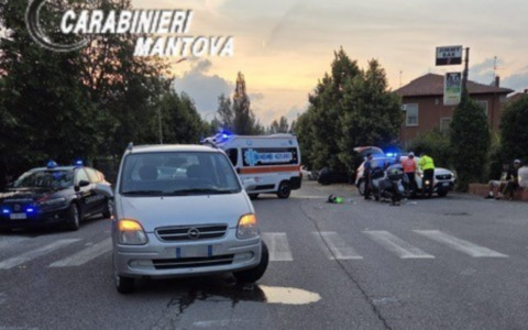 Scontro tra auto e scooter a Sermide e Felonica, ferito un 53enne