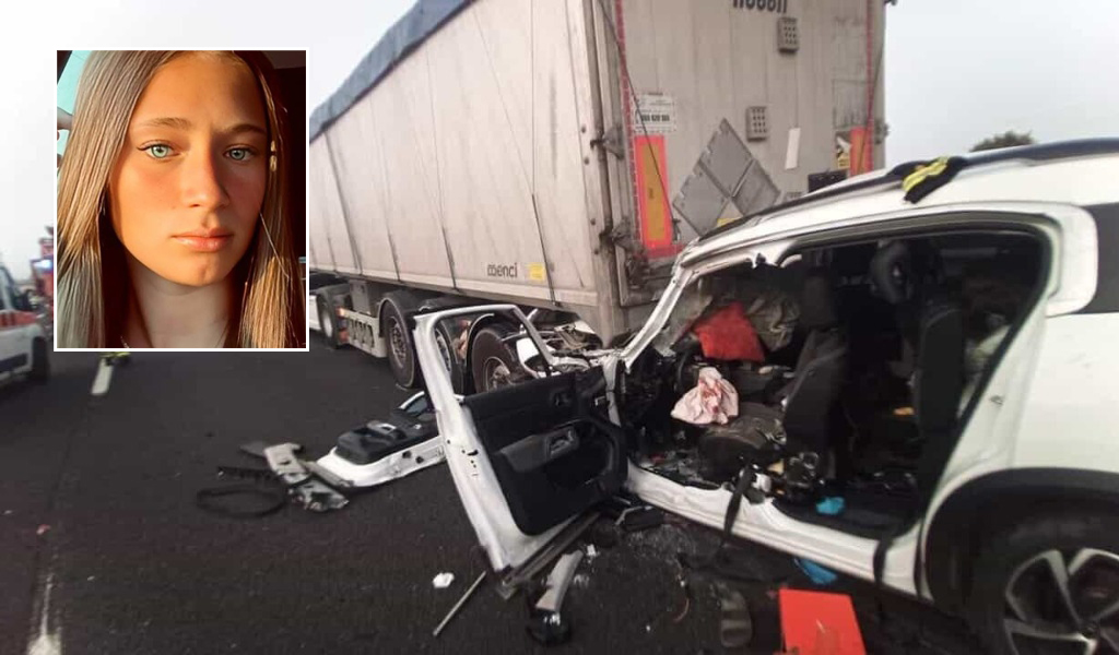 Tragedia sulla A1: addio a Noemi, muore a 16 anni mentre andava in vacanza con la famiglia