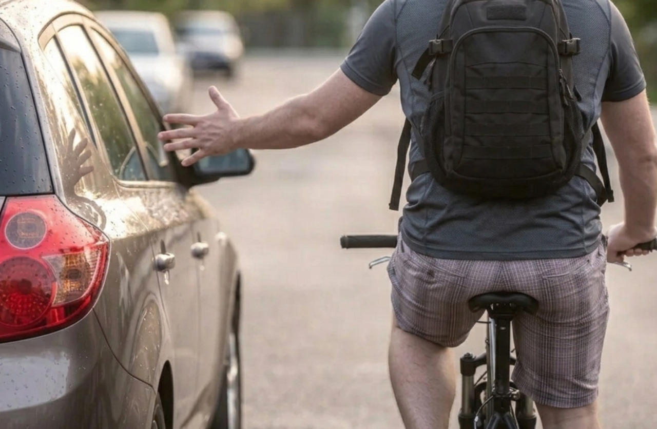 Quistello: non gli dà la precedenza, lui la insegue in bici e prende a calci la sua macchina