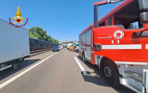 Tamponamento a catena sulla A22 tra Mantova Nord e Mantova Sud